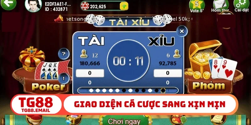 Giao diện cá cược sang xịn mịn